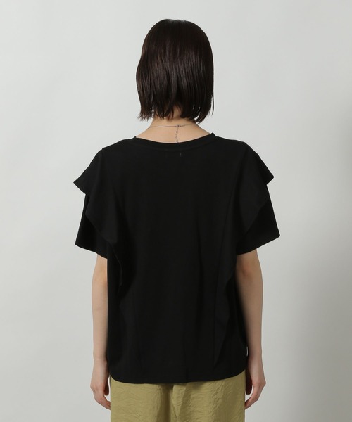 LAKOLE(ラコレ)の「ラッフルTEE / 499837(Tシャツ/カットソー・レディース・オフホワイト/ブルー/ブラック・FREE)」の22枚目の写真