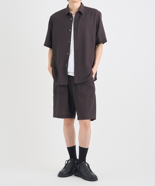 THE TOKYO（ザトウキョウ）の「【THE TOKYO/ザトウキョウ】 147gのショートスリーブプルオーバー/着ていることを忘れるくらい軽い服（シャツ/ブラウス・メンズ・ブラウン/ブラック・44/46/48）」の21枚目の写真