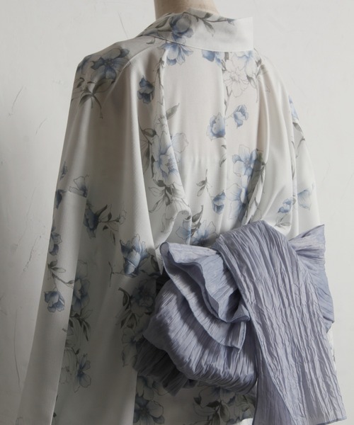 tocco closet(トッコ クローゼット)の「【トップス&ワンピース&帯の3点セット】2WAY♪フラワーブーケセパレート浴衣(浴衣・レディース・ブルー・FREE)」の5枚目の写真