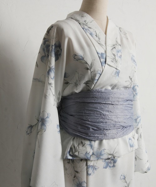tocco closet(トッコ クローゼット)の「【トップス&ワンピース&帯の3点セット】2WAY♪フラワーブーケセパレート浴衣(浴衣・レディース・ブルー・FREE)」の7枚目の写真