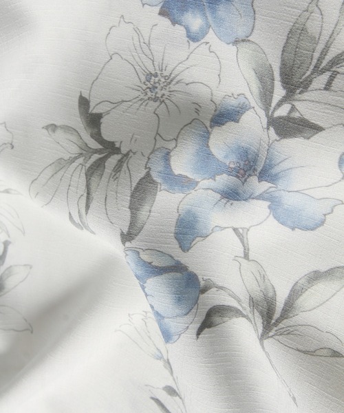 tocco closet(トッコ クローゼット)の「【トップス&ワンピース&帯の3点セット】2WAY♪フラワーブーケセパレート浴衣(浴衣・レディース・ブルー・FREE)」の16枚目の写真