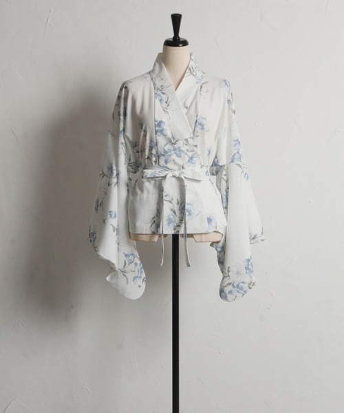 tocco closet(トッコ クローゼット)の「【トップス&ワンピース&帯の3点セット】2WAY♪フラワーブーケセパレート浴衣(浴衣・レディース・ブルー・FREE)」の18枚目の写真