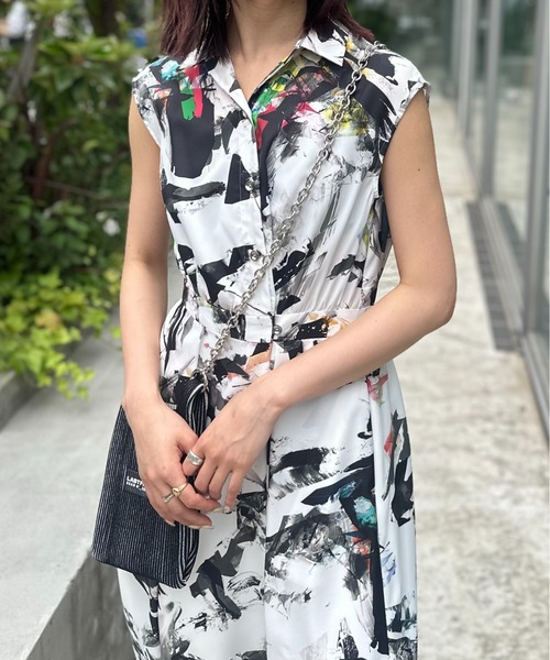 LOVELESS（ラブレス）の「【KANAKO SASAKI】コラボレーション シャツドレス（ワンピース・レディース・ロイヤルブルー/ブラック・36/34/38）」の4枚目の写真