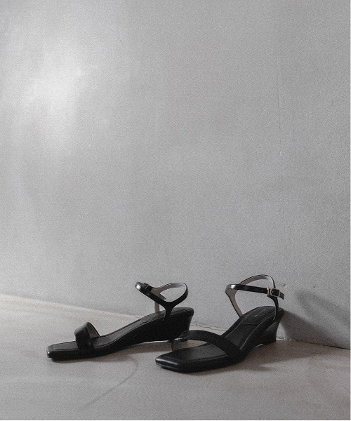 A de Vivre（アドゥヴィーヴル）の「【本革】レザー ウェッジサンダル（サンダル・レディース・ブラウン/ライム/ブラック・S/M/L/LL）」の8枚目の写真