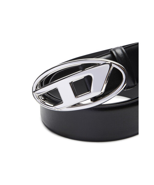 今だけ価格！DIESEL B-1DR オーバルD ワイドベルト シルバー ウィメンズ レザーベルト OVAL D LOGO B-1DR 2.0 FULL ROCKS