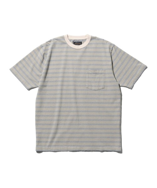 BEAMS PLUS(ビームスプラス)の「ピンストライプ ポケット Tシャツ(Tシャツ/カットソー・メンズ・ライトブラウン/オフホワイト/グリーン・MEDIUM/SMALL/XX-LARGE/LARGE/X-LARGE)」の2枚目の写真