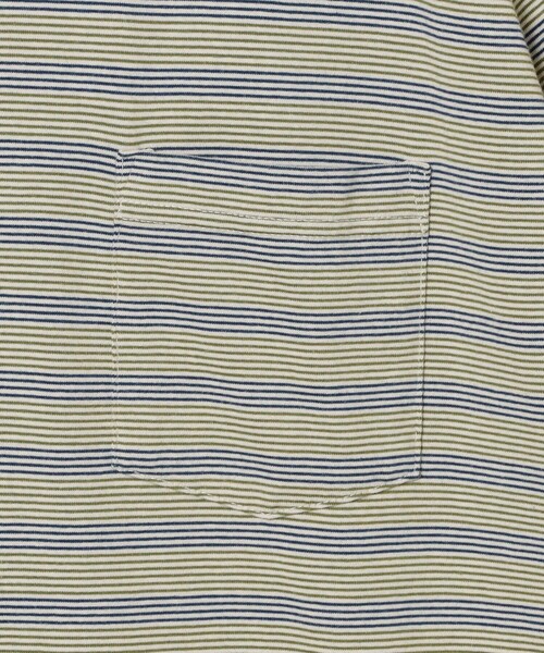 BEAMS PLUS(ビームスプラス)の「ピンストライプ ポケット Tシャツ(Tシャツ/カットソー・メンズ・ライトブラウン/オフホワイト/グリーン・MEDIUM/SMALL/XX-LARGE/LARGE/X-LARGE)」の6枚目の写真