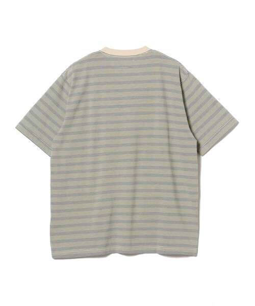 BEAMS PLUS(ビームスプラス)の「ピンストライプ ポケット Tシャツ(Tシャツ/カットソー・メンズ・ライトブラウン/オフホワイト/グリーン・MEDIUM/SMALL/XX-LARGE/LARGE/X-LARGE)」の7枚目の写真