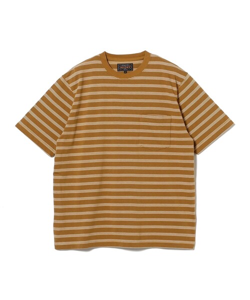 BEAMS PLUS(ビームスプラス)の「ピンストライプ ポケット Tシャツ(Tシャツ/カットソー・メンズ・ライトブラウン/オフホワイト/グリーン・MEDIUM/SMALL/XX-LARGE/LARGE/X-LARGE)」の9枚目の写真