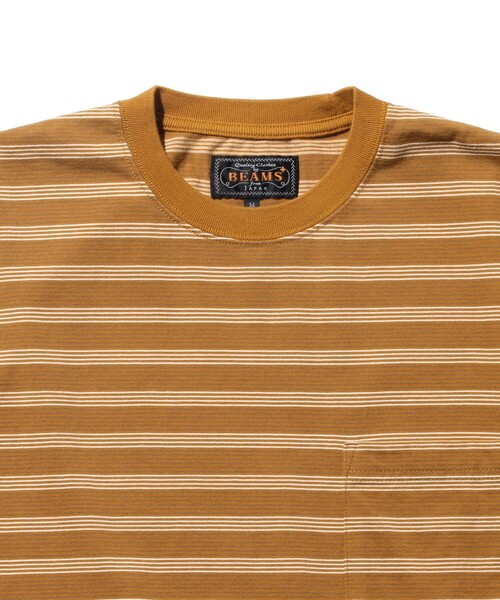 BEAMS PLUS(ビームスプラス)の「ピンストライプ ポケット Tシャツ(Tシャツ/カットソー・メンズ・ライトブラウン/オフホワイト/グリーン・MEDIUM/SMALL/XX-LARGE/LARGE/X-LARGE)」の12枚目の写真