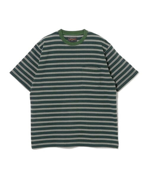 BEAMS PLUS(ビームスプラス)の「ピンストライプ ポケット Tシャツ(Tシャツ/カットソー・メンズ・ライトブラウン/オフホワイト/グリーン・MEDIUM/SMALL/XX-LARGE/LARGE/X-LARGE)」の16枚目の写真