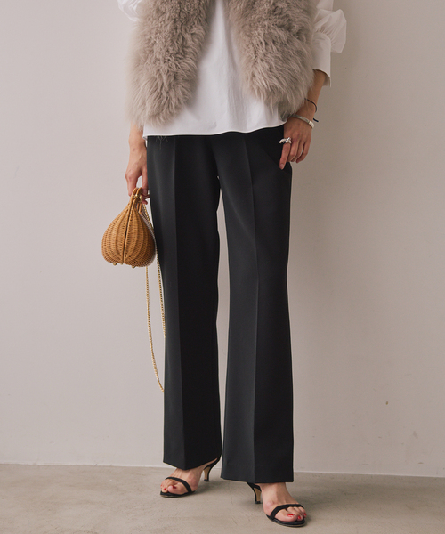 追加》ダブルクロス ストレッチパンツ（スラックス）｜VERMEIL par