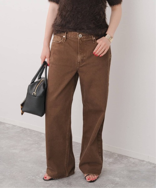 Spick & Span（スピックアンドスパン）の「upper hights/アッパーハイツ  THE NIECE MIDRISE（デニムパンツ・レディース・チャコールグレー/ブラウン・25/24/23/22）」の4枚目の写真