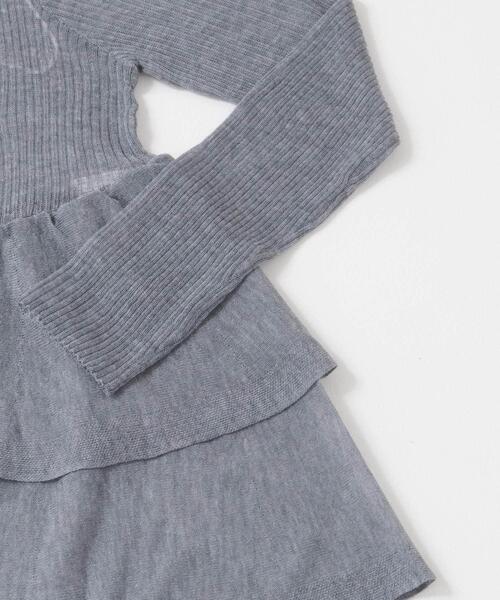 SENSE OF PLACE by URBAN RESEARCH（センスオブプレイスバイアーバンリサーチ）の「シアーペプラムカーディガン（カーディガン/ボレロ・レディース・ブルー/ブラック/グレー/ブラウン・ONE）」の5枚目の写真