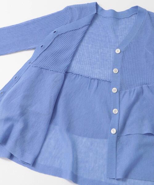 SENSE OF PLACE by URBAN RESEARCH（センスオブプレイスバイアーバンリサーチ）の「シアーペプラムカーディガン（カーディガン/ボレロ・レディース・ブルー/ブラック/グレー/ブラウン・ONE）」の19枚目の写真