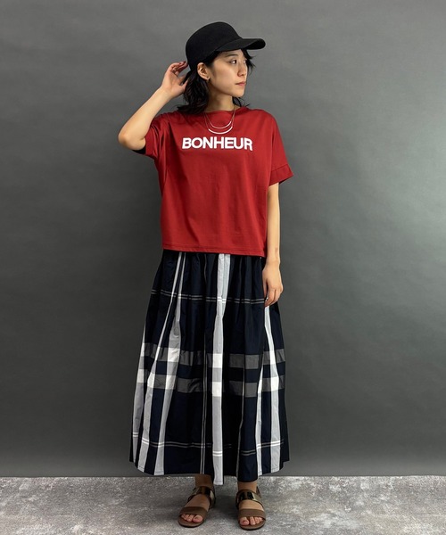 NICOLE white（ニコルホワイト）の「刺繍ロゴTシャツ（Tシャツ/カットソー・レディース・オフホワイト/ブラック/ボルドー・FREE）」の17枚目の写真