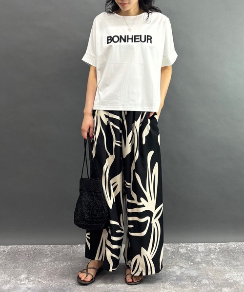 NICOLE white（ニコルホワイト）の「刺繍ロゴTシャツ（Tシャツ/カットソー・レディース・オフホワイト/ブラック/ボルドー・FREE）」の21枚目の写真