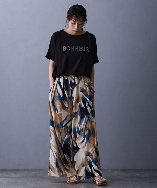 NICOLE white（ニコルホワイト）の「刺繍ロゴTシャツ（Tシャツ/カットソー・レディース・オフホワイト/ブラック/ボルドー・FREE）」の22枚目の写真