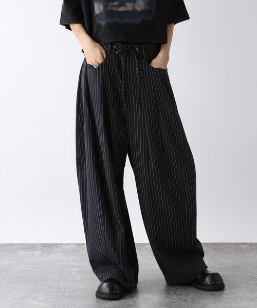 JEANASIS（ジーナシス）の「【SET UP対応】ウエストドロストコクーンパンツ/576429（スラックス・レディース・ネイビー系/ホワイト系その他/ブラック/グレー・SMALL/MEDIUM）」の8枚目の写真