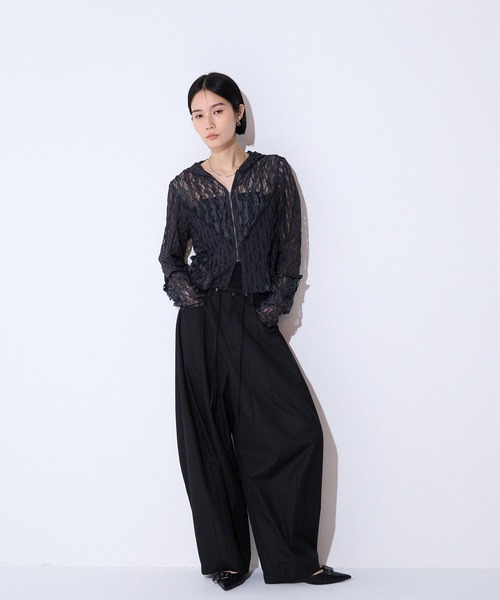 SET UP対応】ウエストドロストコクーンパンツ/576429（スラックス