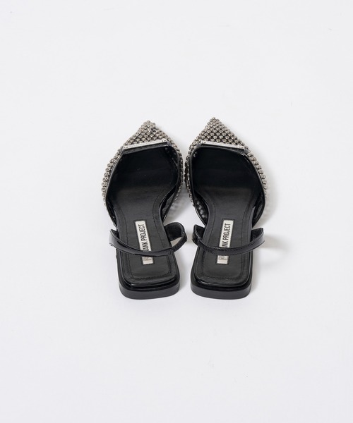 PRANK PROJECT（プランクプロジェクト）の「ポインテッドフラットビジューパンプス / Pointed Flat Bijoux Pumps（パンプス・レディース・ベージュ/シルバー/ブラック・38/37/36）」の10枚目の写真