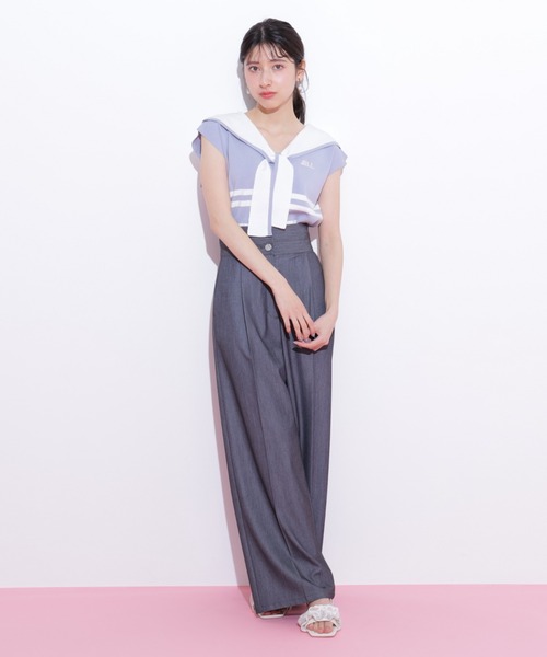 JILL by JILL STUART(ジルバイジルスチュアート)の「◇ビッグカラー配色ニット(ニット/セーター・レディース・ホワイト/レッド系その他/ブルー系その他・FREE)」の22枚目の写真