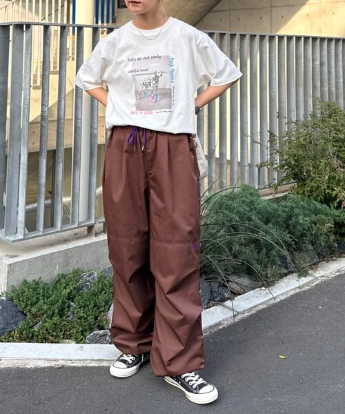 セール】【SOUNDS GOOOD】ダブルニースタッズパラシュートパンツ