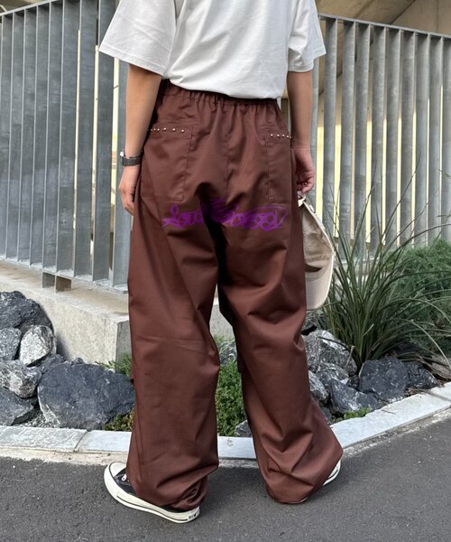 セール】【SOUNDS GOOOD】ダブルニースタッズパラシュートパンツ