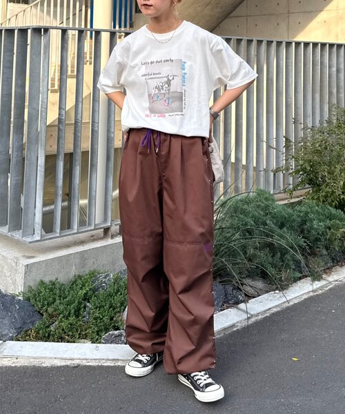 セール】【SOUNDS GOOOD】ダブルニースタッズパラシュートパンツ