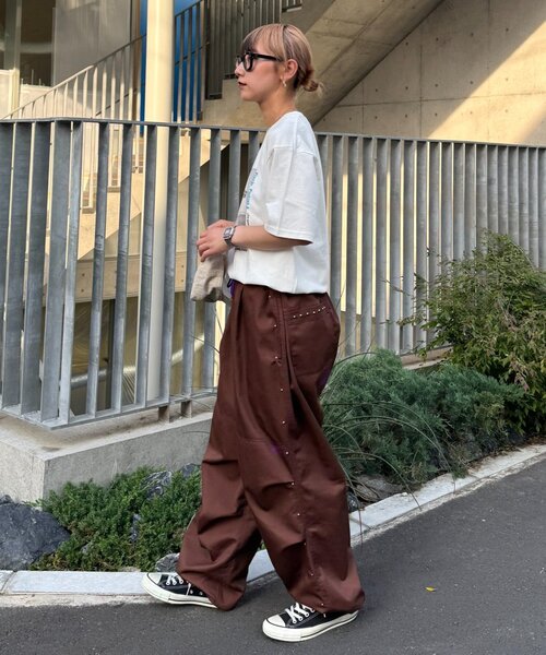 セール】【SOUNDS GOOOD】ダブルニースタッズパラシュートパンツ