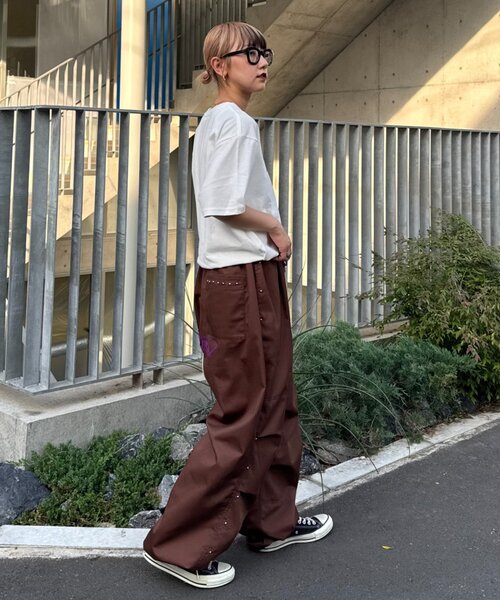セール】【SOUNDS GOOOD】ダブルニースタッズパラシュートパンツ