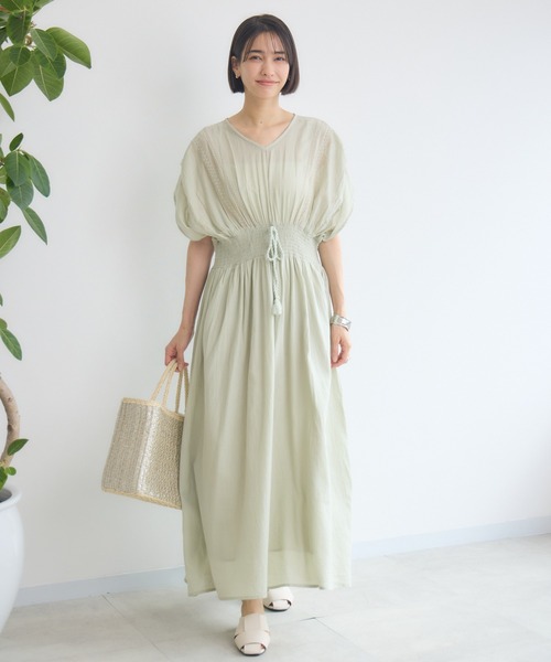KATHARINE ROSS(キャサリンロス)の「【KATHARINE ROSS】刺繍シャーリングワンピース(ワンピース・レディース・オフホワイト/ライトグリーン/イエロー/ラベンダー・MEDIUM)」の14枚目の写真