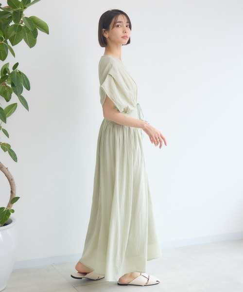 セール】【KATHARINE ROSS】刺繍シャーリングワンピース