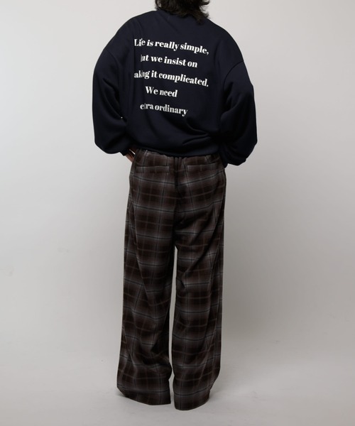 Lui's(ルイス)の「【Neucon/ニューコン】ストライプ/チェック ワイドストレートスラックス(スラックス・メンズ・ブラック/ブラウン・2/1)」の13枚目の写真