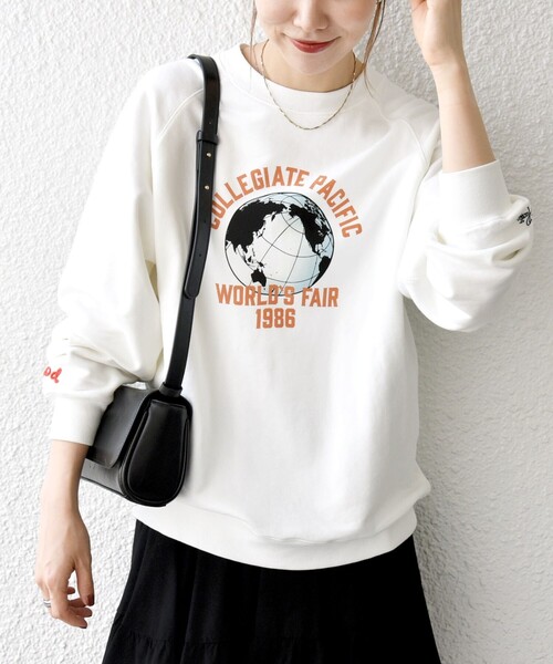 SHIPS any別注】Collegiate Pacific: ロゴ プリント ＆ 刺繍