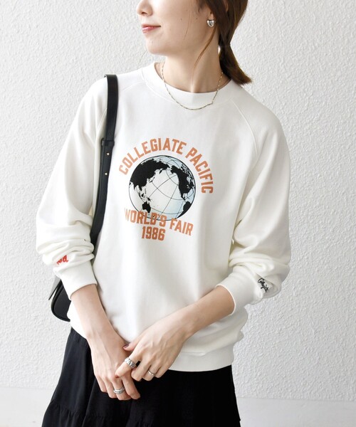 セール】【SHIPS any別注】Collegiate Pacific: ロゴ プリント ＆ 刺繍