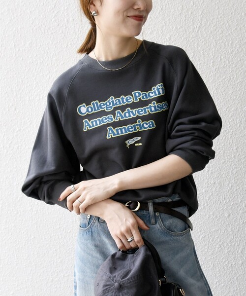 SHIPS any別注】Collegiate Pacific: ロゴ プリント ＆ 刺繍