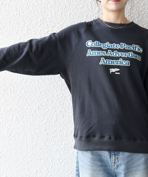 セール】【SHIPS any別注】Collegiate Pacific: ロゴ プリント ＆ 刺繍