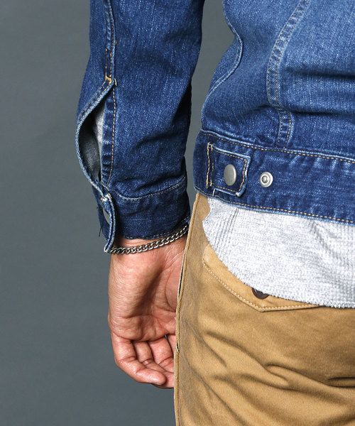 Magine（マージン）の「STRETCH DENIM G-JKT TYPE 2ND:ストレッチデニム　G-JKT タイプ2ND（デニムジャケット・メンズ・インディゴブルー・48/44/46）」の6枚目の写真