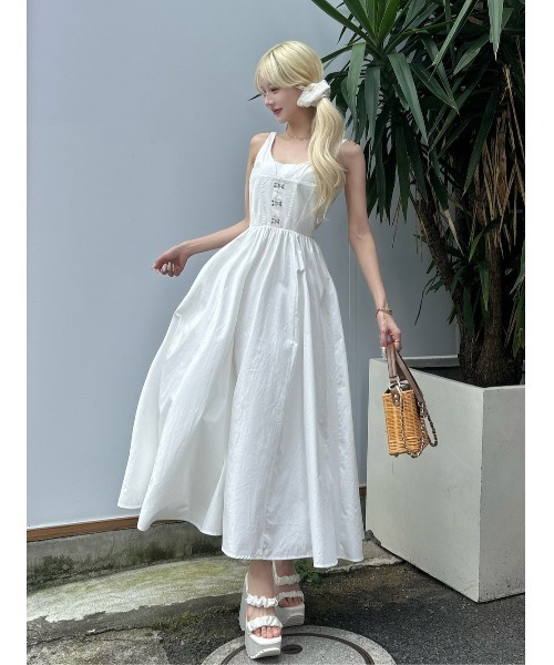 コルセットデザインロングワンピース【darich】 コルセットデザインロングワンピース（ワンピース）｜Darich