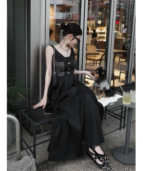 コルセットデザインロングワンピース（ワンピース）｜Darich