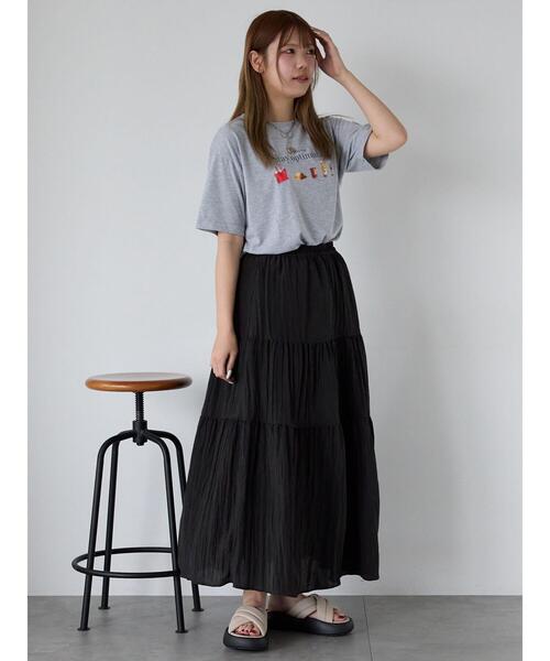 ehka sopo（エヘカソポ）の「フードプリントTシャツ（Tシャツ/カットソー・レディース・グレー/ピンク/オフホワイト・F）」の4枚目の写真