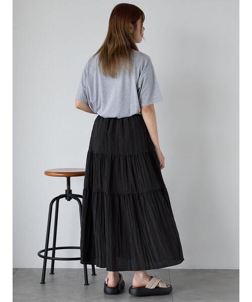 ehka sopo（エヘカソポ）の「フードプリントTシャツ（Tシャツ/カットソー・レディース・グレー/ピンク/オフホワイト・F）」の5枚目の写真