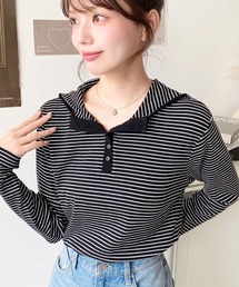 ヘンリーネックボーダーフーディー