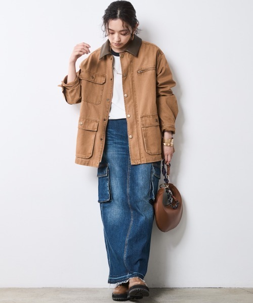 CHIC STYLE(シックスタイル)の「綿100%カバーオール<大きいサイズ有>シックスタイル(カバーオール・レディース・ベージュ系/ブラック・M/L/LL/3L/4L/5L)」の20枚目の写真