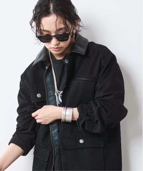CHIC STYLE(シックスタイル)の「綿100%カバーオール<大きいサイズ有>シックスタイル(カバーオール・レディース・ベージュ系/ブラック・M/L/LL/3L/4L/5L)」の6枚目の写真
