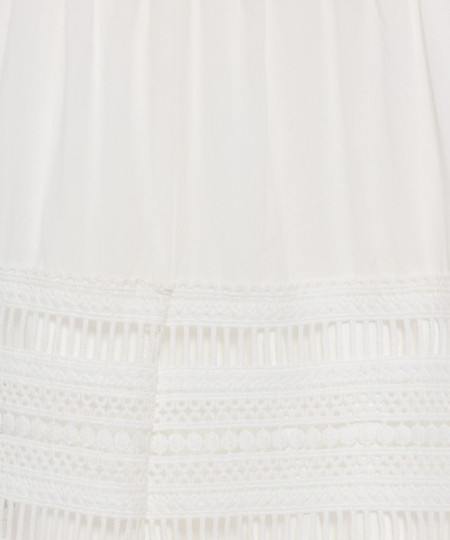 mysty woman（ミスティウーマン）の「コットンティアードレーススカート　586727（スカート・レディース・ブラック/オフホワイト/ブラウン・FREE）」の18枚目の写真