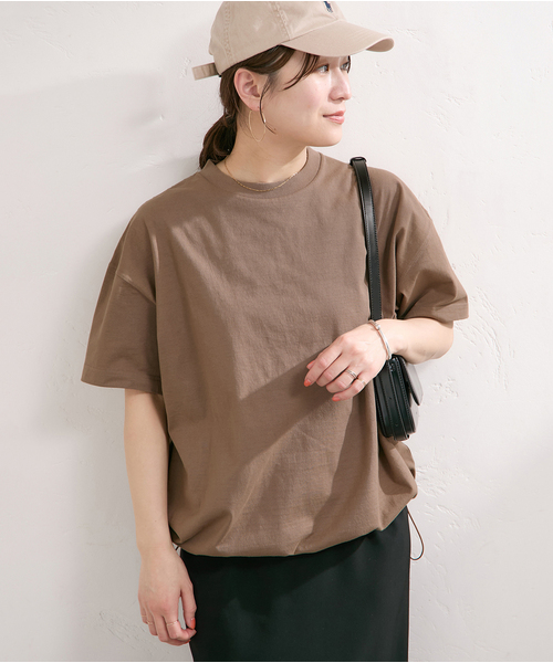 JOURNAL STANDARD(ジャーナルスタンダード)の「《追加6》シャーリングTシャツ(Tシャツ/カットソー・レディース・ブラック系その他/ブラウン系その他/ホワイト・FREE)」の5枚目の写真