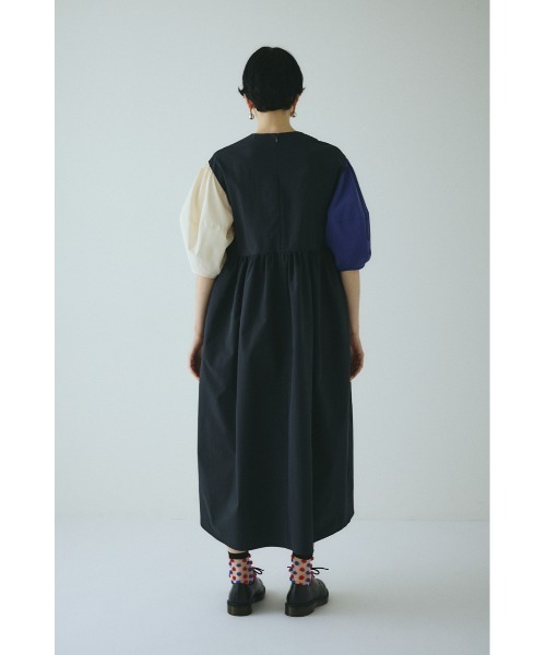 HeRIN.CYE（ヘリンドットサイ）の「Many gathered one piece　　メニーギャザーワンピース（ワンピース・レディース・ブルー系その他3/ブラウン系その他/ブラック・38/36）」の12枚目の写真