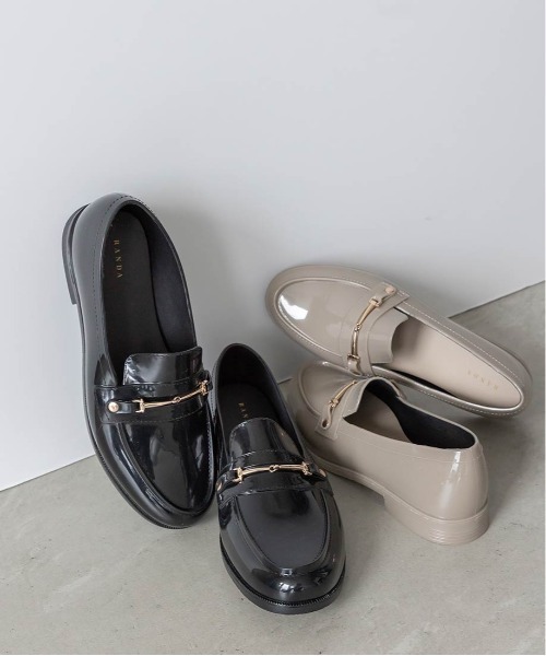 RANDA(ランダ)の「ビットローファーレインシューズ(レインシューズ・レディース・ブラック/グレイッシュベージュ・LL/S/M/L)」の3枚目の写真